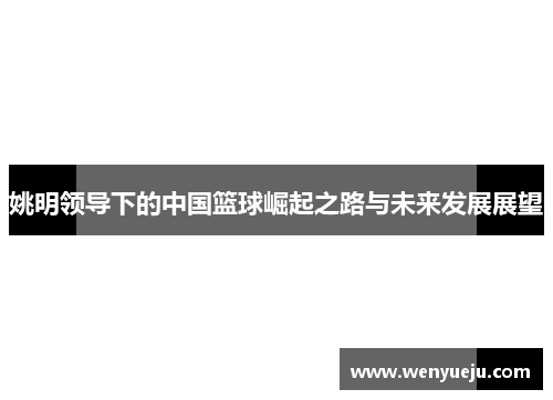 姚明领导下的中国篮球崛起之路与未来发展展望